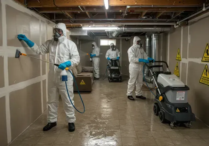 Basement Moisture Removal and Structural Drying process in Clay County, TN